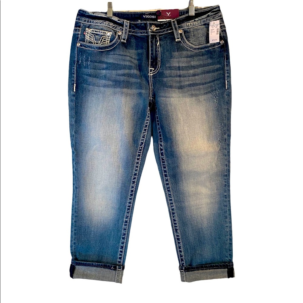 NWOT Vigoss Capri Jeans Size 14
